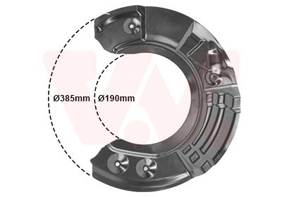 VAN WEZEL Dubļu sargs, Bremžu disks 0618372